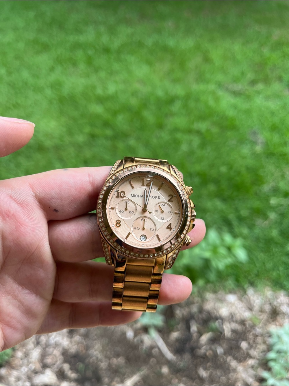 Michael Kors Gold Crystal-Accent Watch